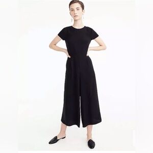 J Crew Drapey Wrap-Back Jumpsuit Black Size 12